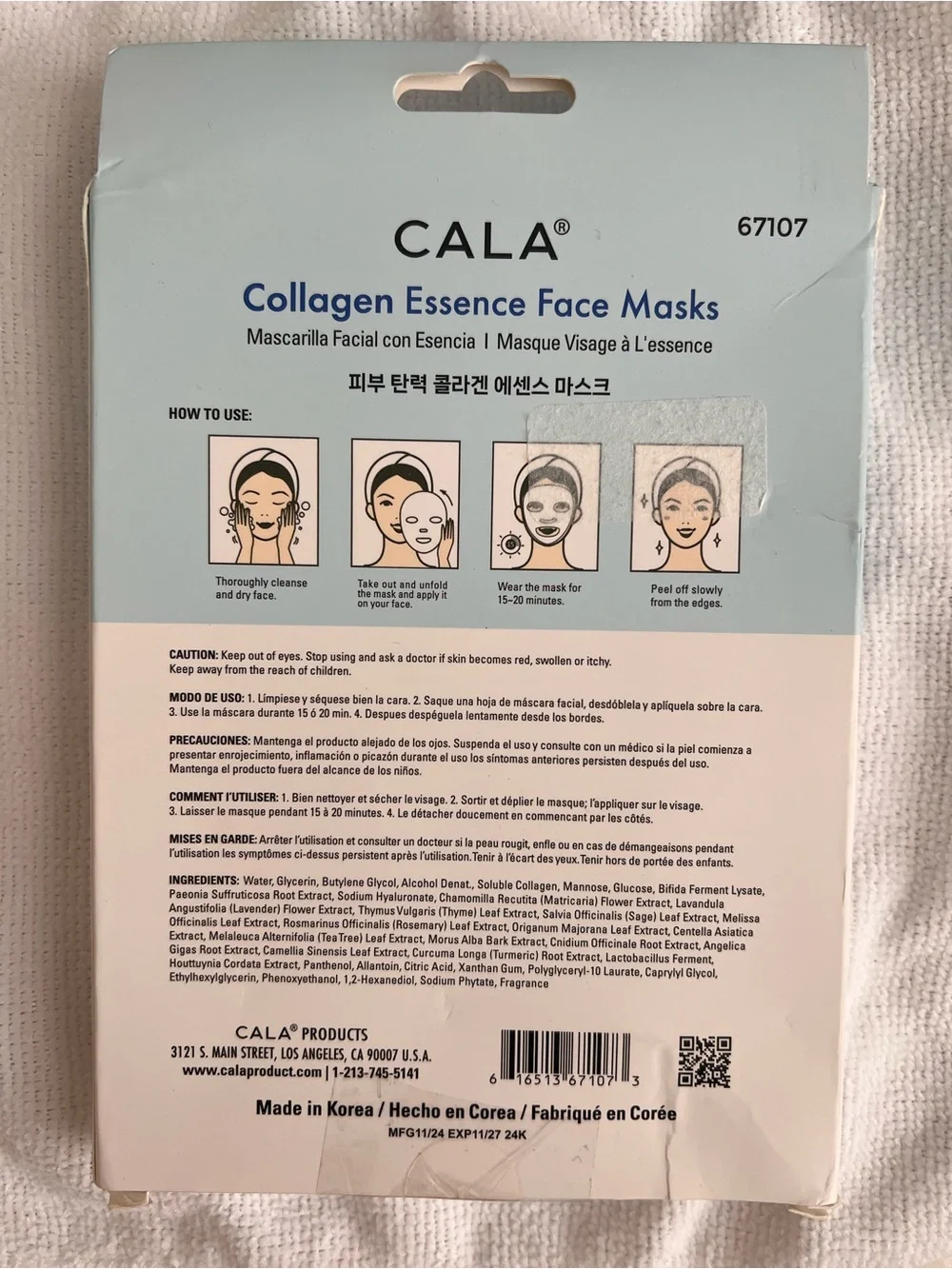 Cala Collagen Essence Face Masks — 5 pack